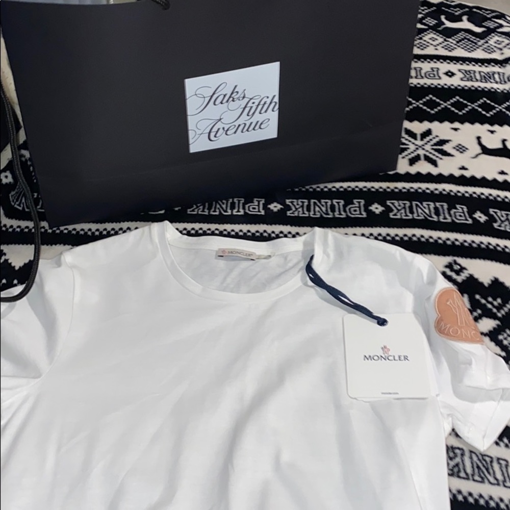 New White Moncler Tee